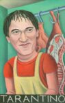 Franco Biagioni, Quentin Tarantino (olio su tavola, 2010, cm 10x15)