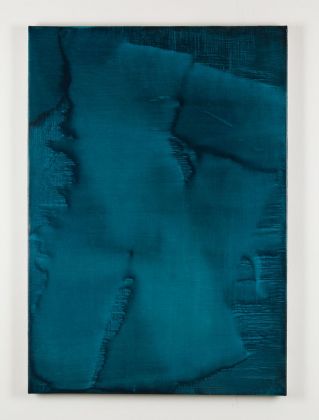 Giuseppe Adamo, Cyanos, 2016, acrilico su lino, 68x48 cm