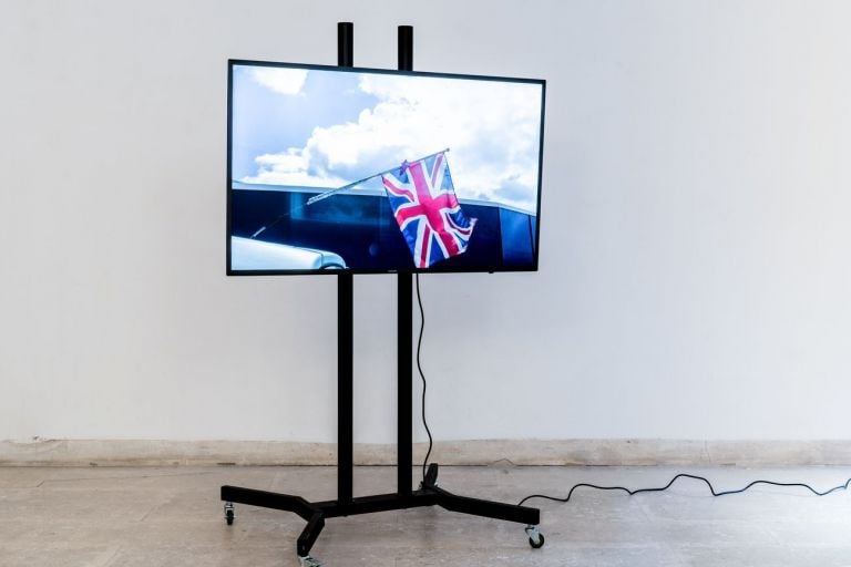 Helen Cammock, There’s a Hole in the Sky Part II; Listening to James Baldwin, 2016. Exercices in Style, Exhibition view A plus A, Venice 2019