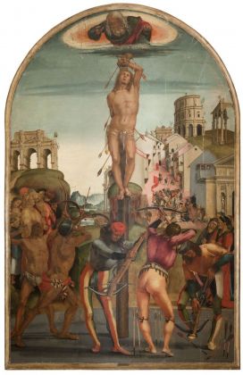 Luca Signorelli, Martirio di san Sebastiano, 1498 ca., olio su tavola. Città di Castello, Pinacoteca Comunale