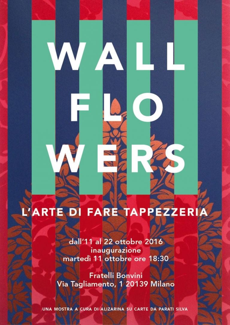 Manifesto per la mostra Wallflowers curata da Raffaella Colutto e Silvia Sfligiotti nel 2016