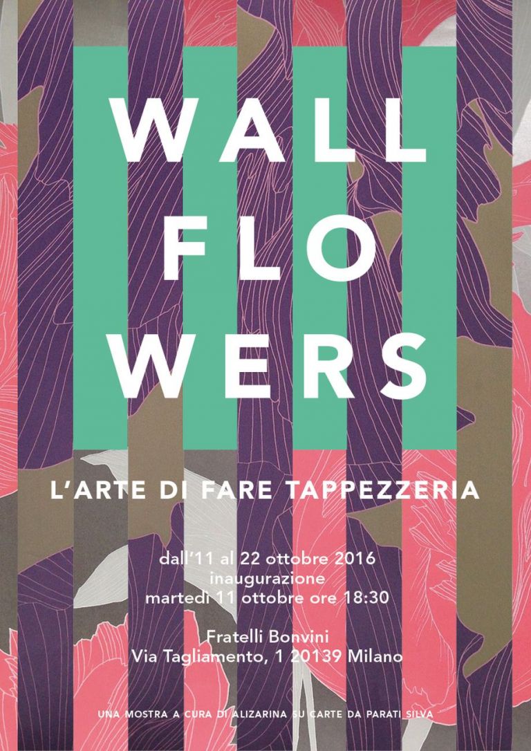 Manifesto per la mostra Wallflowers curata da Raffaella Colutto e Silvia Sfligiotti nel 2016