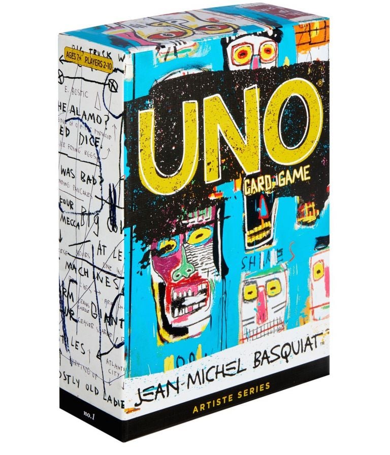 Mattel UNO® Artiste Series No. 1 featuring Jean Michel Basquiat Copyright Estate of Jean Michel Basquiat. Licensed by Artstar New York