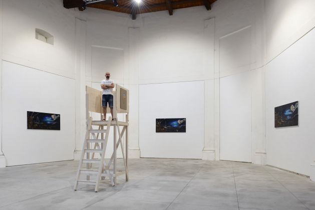 Matteo Fato. Scena notturna sul mare. Exhibition view at Centro Arti Visive Pescheria, Pesaro 2019. Photo Michele Alberto Sereni