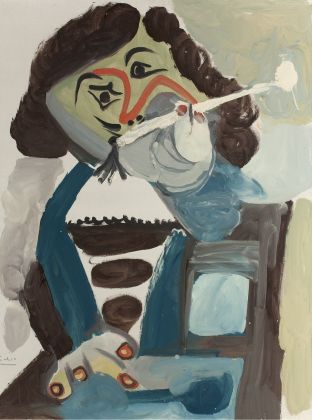 Pablo Picasso, Fumeur, Homme Assise, 1967, olio su tela, 116x89 cm. Museo del Novecento, Milano