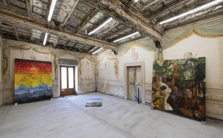 Paola Angelini. Installation view at Palazzo Maccafani, Pereto 2019