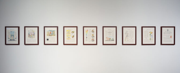 Luigi Serafini, Codex Seraphinianus, 2013 Page n.1, n.2, n.3, n.4, n.5, n.6, n.7, n.8, n.9 Coloured pencil and ink on paper 31.8 × 22 cm Courtesy the artist - Ph. Sahir Ugur Eren