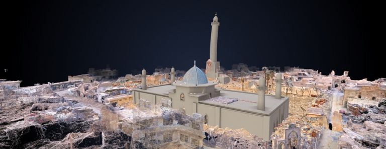 3D image of the Al-Nouri-Mosque in Mosul, Iraq © UNESCO / IMA