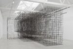 Antony Gormley, Matrix II, 2014. 6 mm mild steel reinforcing mesh, 550 x 750 x 1500 cm. Installation view, Galerie Thaddaeus Ropac, Pantin, France © the artist. Photo Charles Duprat, Paris