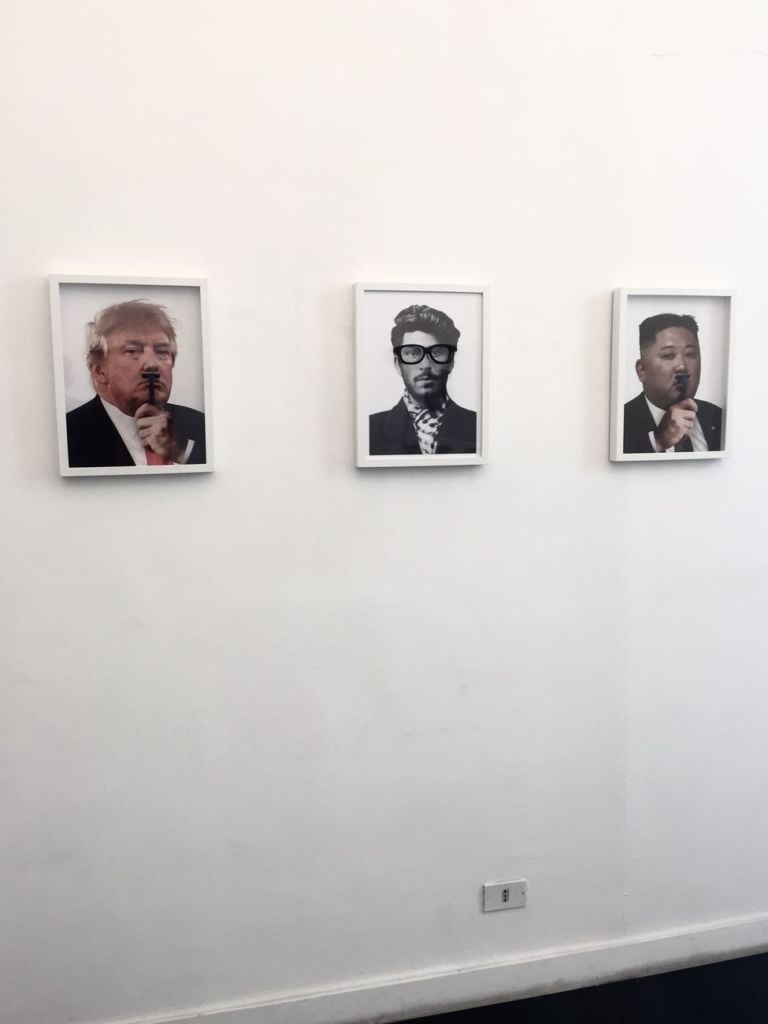 Andrea Villa. Salotto Borghese _ Italia agli immigrati. Exhibition view at Riccardo Costantini Contemporary, Torino 2019