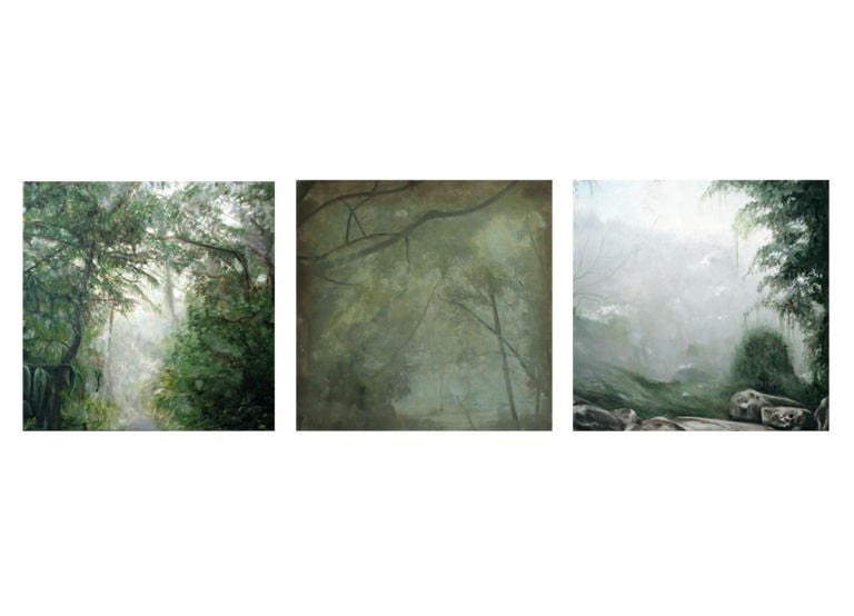 Antonio Bardino, Paesaggio laterale, 2013, olio su tela, 30x30 cm cad
