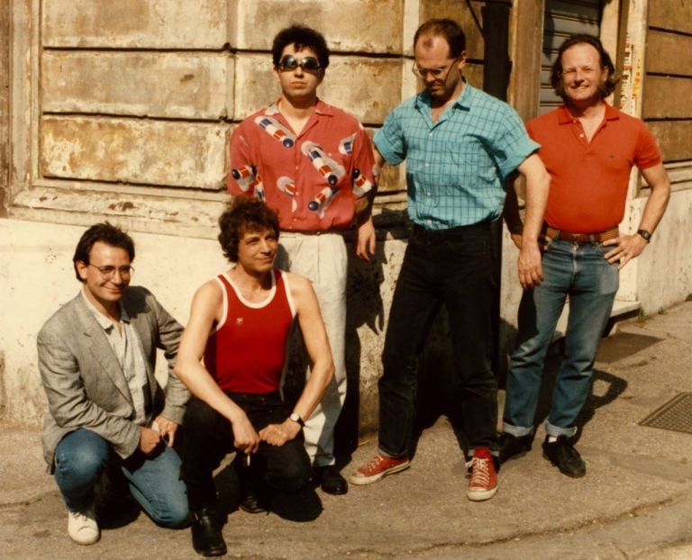 Da sinistra Mattotti, Mattioli, Carpinteri, Burns, Gilber Shelton. Foto di Susan Moore. Copyright Giorgio Carpinteri