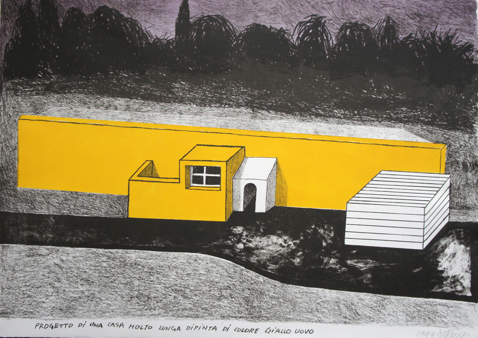 Edizioni Lithos, Ettore Sottsass, Progetto di una casa dipinta giallo uovo