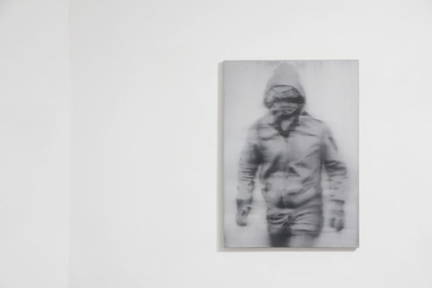 Ettore Pinelli, About Reactions (U.W.) Ver. 1, 2018, olio su tela, 70x50 cm. Courtesy Ritmo