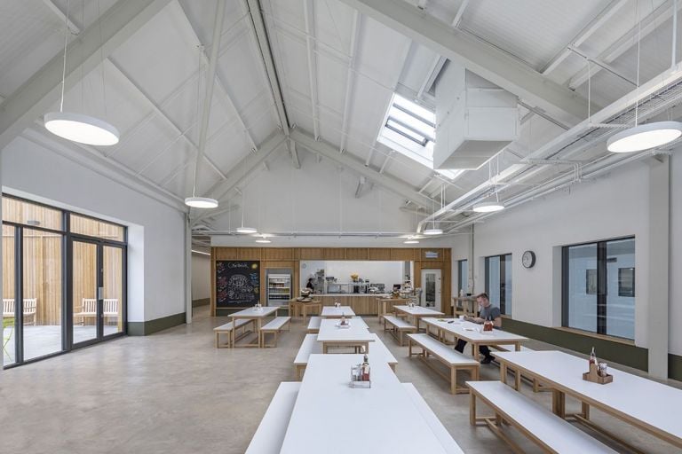 Feilden Fowles, Charlie Bigham’s Food Production Campus, Dulcote, Somerset. Photo Peter Cook