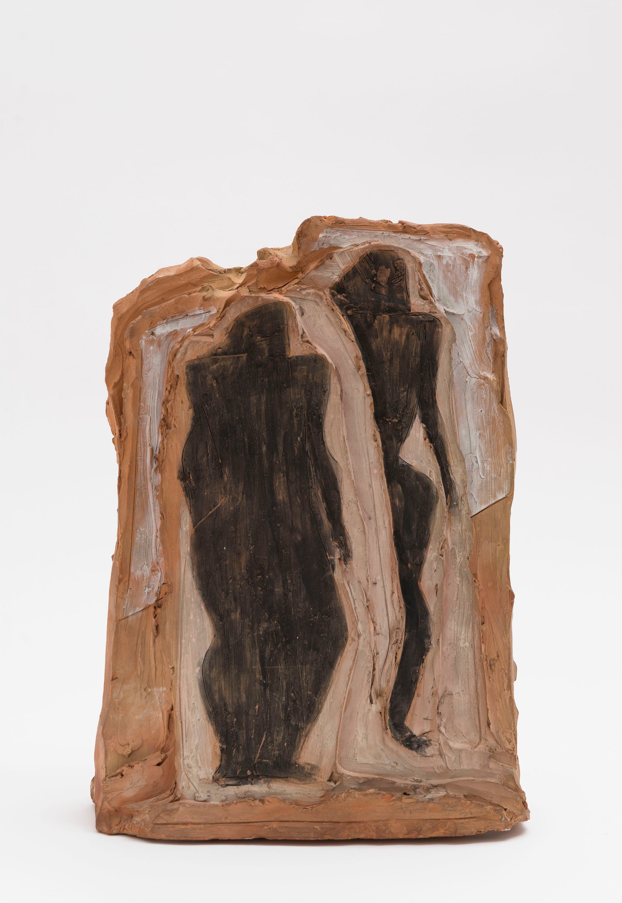 Lucio Fontana, Figure nere, 1937. Painted terracotta, 41 x 30 x 12.5 cm. © Fondazione Lucio Fontana by SIAE 2019 Courtesy Fondazione Lucio Fontana, Milano Photo: Daniele De Lonti