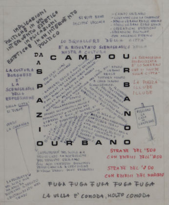 Gianni Pettena, Laundry_(dettaglio), 1969, Tecnica mista su carta da spolvero_Courtesy Publi Paolini