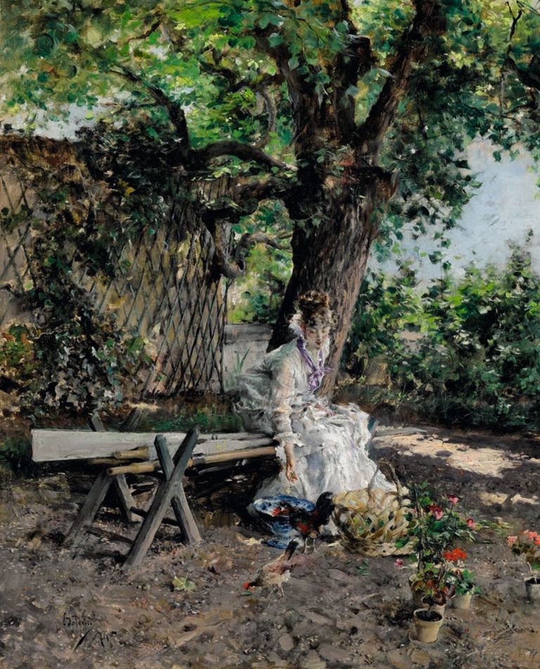 Giovanni Boldini, In the garden, 1874. Collezione privata