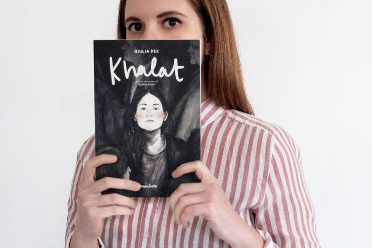 Giulia Pex col suo libro Khalat, Hoppípolla edizioni, 2019