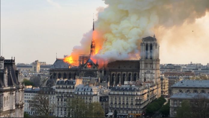 Notre Dame in Flames