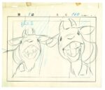 Layout per la serie di cartoni animati giapponesi "Heidi, la ragazza delle Alpi" trasmessa per la prima volta nel 1974. Copyright Yoichi Kotabe