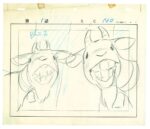 Layout per la serie di cartoni animati giapponesi "Heidi, la ragazza delle Alpi" trasmessa per la prima volta nel 1974. Copyright Yoichi Kotabe