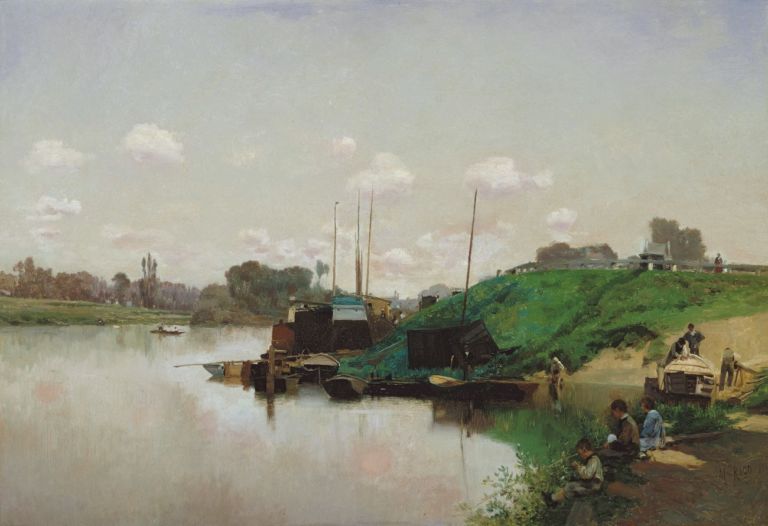 Martín Rico, Un día de verano en el Sena, 1870-75 ca. Museo Carmen Thyssen, Malaga