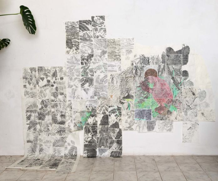 Marta Roberti NATURAL ASSEMBLAGE 1, oil pastel and graphite drawing on paper, 280 x 475 cm, 2018, credit Giorgio Benni Marta Roberti NATURAL ASSEMBLAGE 1, oil pastel and graphite drawing on paper, 280 x 475 cm, 2018, credit Giorgio Benni