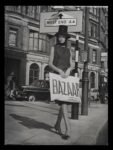 Model holding a Bazaar bag, 1959 ca. Image © Mary Quant Archive