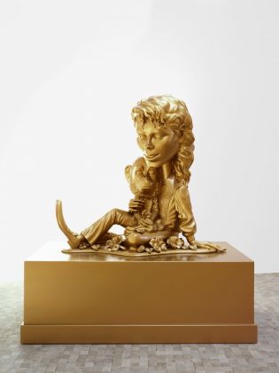 Paul McCarthy: Michael Jackson and Bubbles (Gold), 1997–1999 Friedrich Christian Flick Collection Stefan Altenburger Photography Zürich Courtesy the artist and Hauser & Wirth