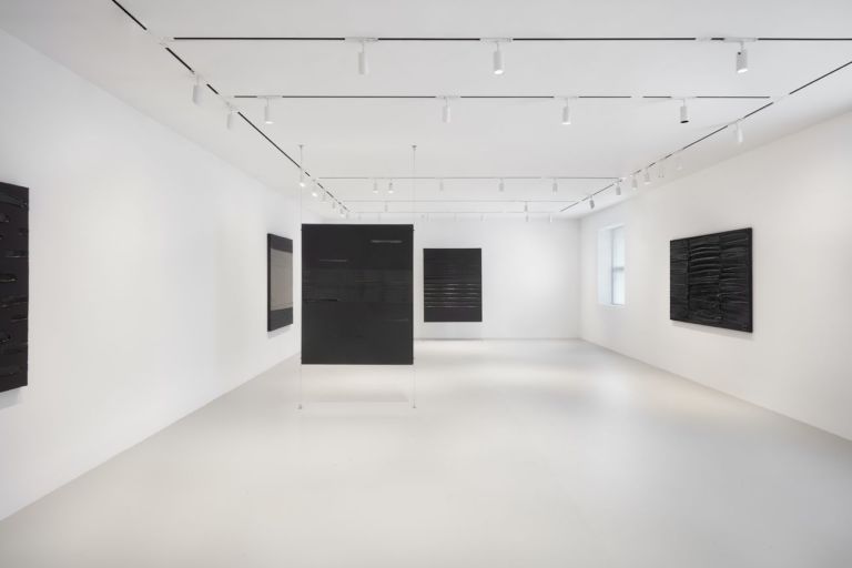 Pierre Soulages. A Century. Installation view at Lévy Gorvy, New York, 2019. Photo Tom Powel