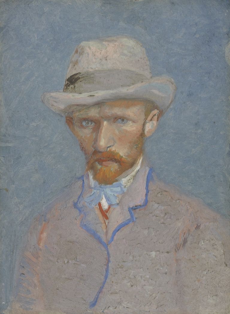 Portret van Theo van Gogh Vincent van Gogh zomer 1887, olieverf op karton, 19 x 14,1 cm, Van Gogh Museum, Amsterdam (Vincent van Gogh Stichting)