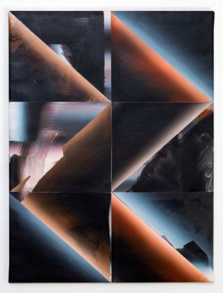 Stanislao Di Giugno, Untitled deserted corners 16, 2016, acrylic on juta, 120x90 cm