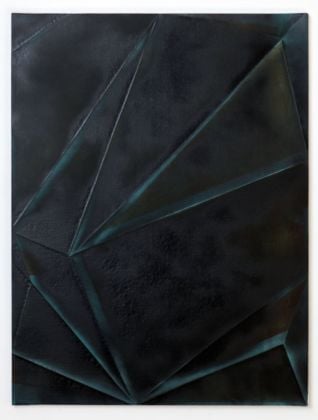 Stanislao Di Giugno, Untitled deserted corners #8, 2016, mixed media on juta, 120x90 cm