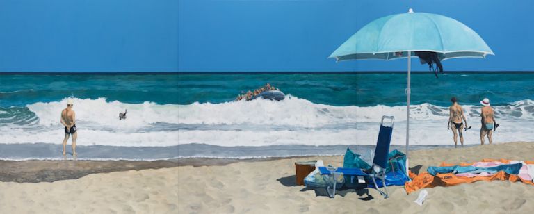 Michael Kvium, “Beach of Plenty”, 2017, Photo: Anders Sune Berg, courtesy the artist & Nils Stærk Gallery