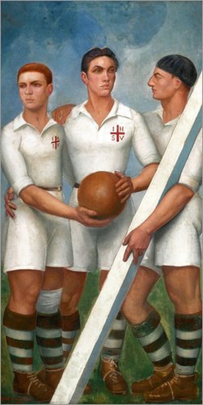 Ángel Zárraga, Futbolistas, 1931. Collezione privata