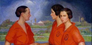 Ángel Zárraga, Las Futbolistas, 1922. Museo del Arte Moderno, Città del Messico (dettaglio)