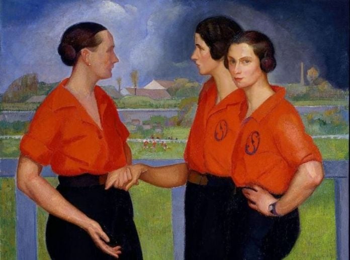 Ángel Zárraga, Las Futbolistas, 1922. Museo del Arte Moderno, Città del Messico (dettaglio)