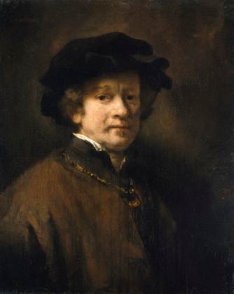 Rembrandt, Self Portrait with Baret and Golden Chain, 1654. Kassel, Museumslandschaft Hessen Kassel, Gemaldegalerie Alte Meister