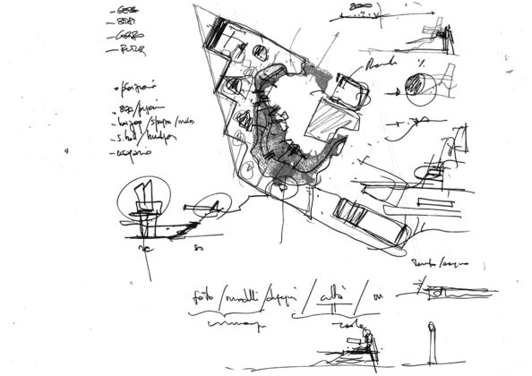 Uno schizzo di Alfonso Femia per la Biennale di Architettura. Copyright AF517