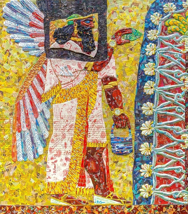  Michael Rakowitz, The invisible enemy should not exist (Room N, Northwest Palace of Nimrud), 2018. Collection Elie Khouri Art Foundation. Photo courtesy Castello di Rivoli Museo d'Arte Contemporanea