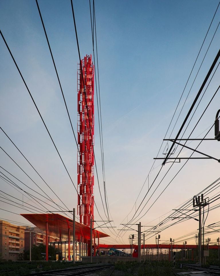 Torre del Vento e nuova Stazione (© The Big Picture, courtesy by SBA), courtesy Stefano Boeri Architetti, Metrogramma Milano, Inside Outside | Petra Blaisse