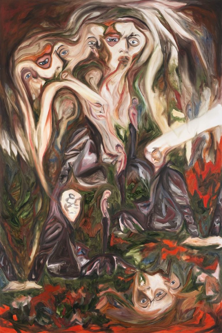 Alessandro Giannì, La creazione dello sguardo, 2017, oil on canvas,150 x 100 cm