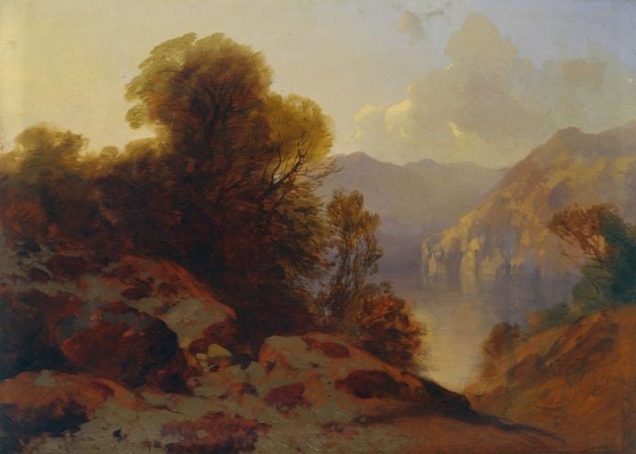 Alexandre Calame, Il Lago dei Quattro Cantoni, 1852 58, olio su tela, 50 x 70 cm. MASI Lugano, Collezione Canton Ticino. Donazione Barone Eduard von der Heydt