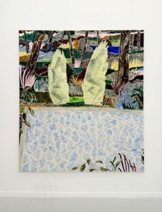 Andrea Barzaghi, Apparizione, 2019, olio su tela, 220x195 cm