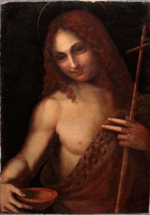 Anonimo (da disegno di Leonardo da Vinci), San Giovanni Battista, XVI sec., olio su tavola © Ministero per i Beni e le Attività Culturali – Galleria Borghese