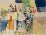 August Macke, Cafe am See, 1913, Leihgabe aus Privatbesitz, Privatsammlung Süddeutschland, Courtesy Thole Rotermund Kunsthandel, Hamburg, Foto Walter Bayer, München