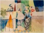 August Macke, Cafe am See, 1913, Leihgabe aus Privatbesitz, Privatsammlung Süddeutschland, Courtesy Thole Rotermund Kunsthandel, Hamburg, Foto Walter Bayer, München