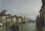 Bernardo Bellotto, L’Arno dal Ponte Vecchio fino a Santa Trinità e alla Carraia, Firenze, 1740. Budapest, Szépmúvészeti Múzeum