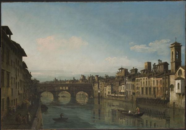 Bernardo Bellotto, L'Arno verso il Ponte Vecchio, Firenze, 1743-44. Cambridge, Fitzwilliam Museum
